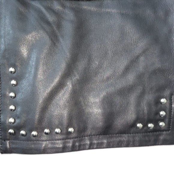 Karl Lagerfeld Paris Women's Studded Zipper Hi/Low Skirt Mid High. d17 - Picture 8 of 8